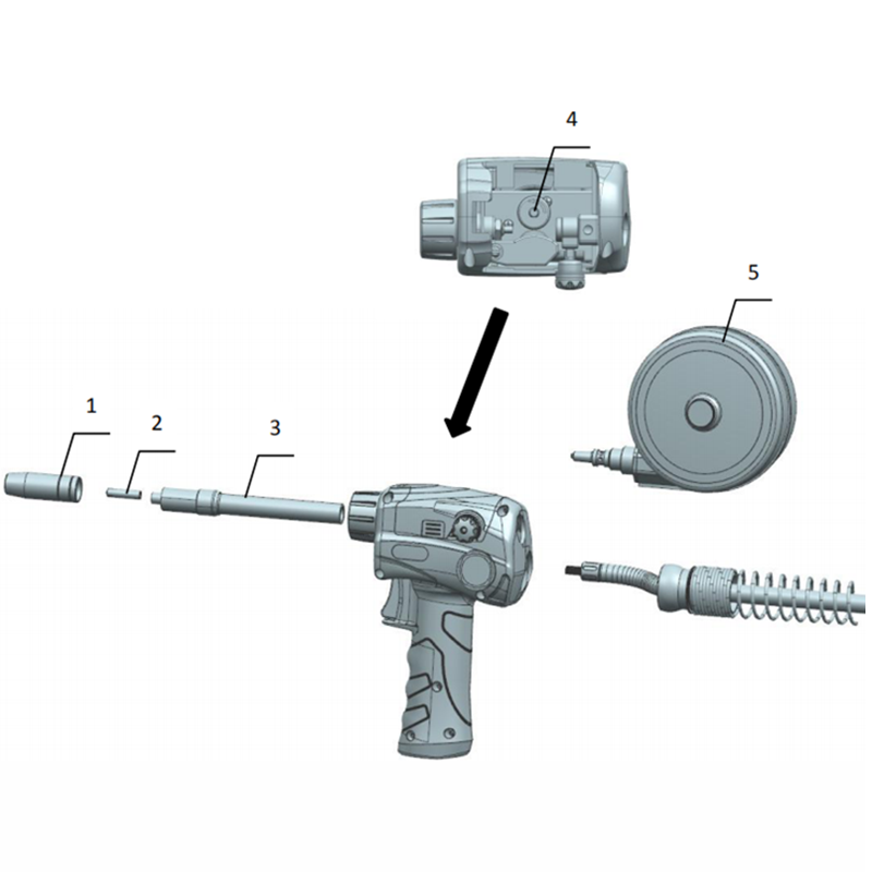 Гасно хлађен ЛБ250 МИГ пиштољ за заваривање